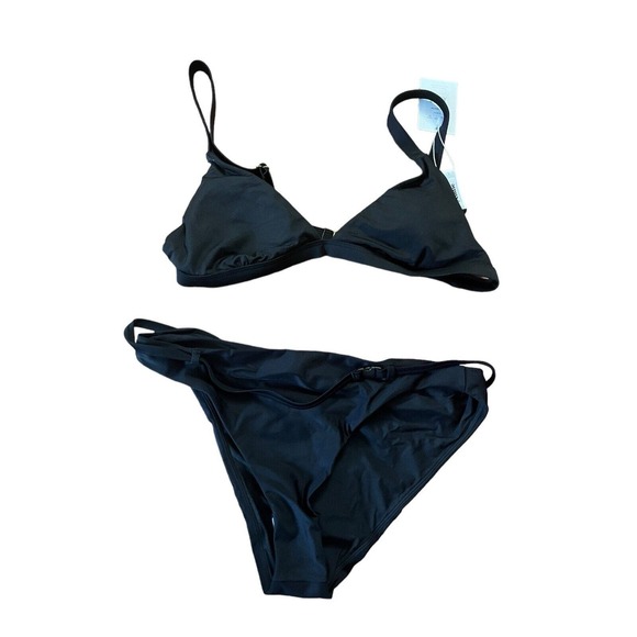 Andie Other - NWT Andie Swim Black Caicos Top Riviera Bottom Bikini Set Size Large